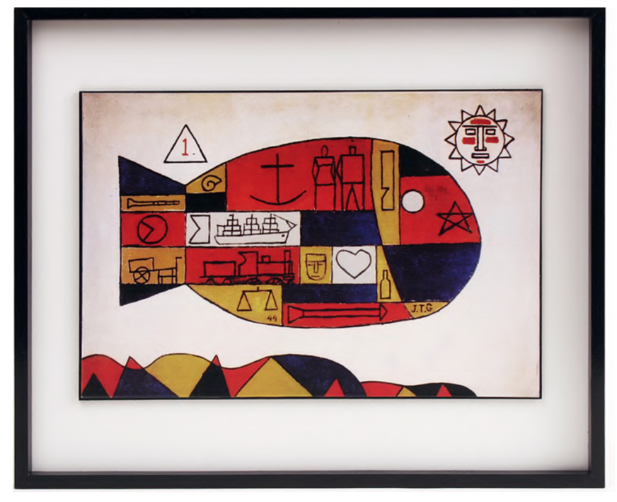 Enmarcado mediano Pez Mural